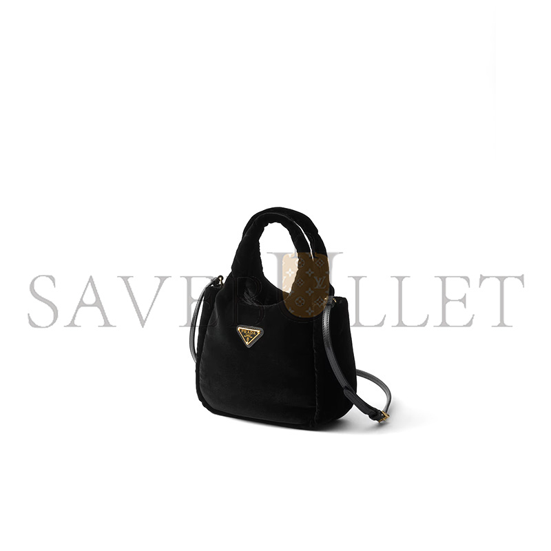 Pra*a velvet mini handbag 1ba410 (16*14*7.5cm)